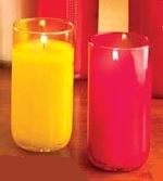  Devotional Candle 3-Day Glass Amber \"Carmelite\" (QTY DISCOUNT) 