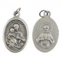  Medal Oxidized Mary Immaculate Heart / Sacred Heart 12/PKG (QTY Discount .90 ea) 