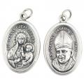  Medal Oxidized Mary Our Lady of Czestowochowa / Paulus II 12/PKG (QTY Discount .90 ea) 