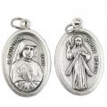  Medal Oxidized St. Faustina / Divine Mercy 12/PKG (QTY Discount .90 ea) 