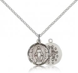  Mary Miraculous Pendant Sterling 5/8 inch 