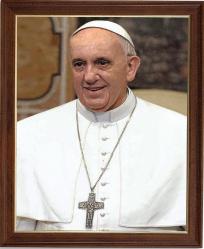  Pope Francis Formal Portrait with Fruitwood Frame 13 x 16\" (LIMITED) 