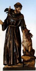  St. Francis of Assisi With Wolf Statue  48\" 