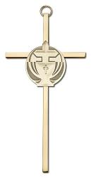  Children\'s Cross First Communion 6 inch Gold & Brass 