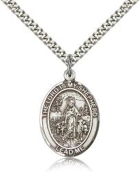  Lord Is My Shepherd Medal - Sterling Silver - 3 Sizes 