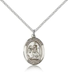  St. Catherine of Siena Medal - Sterling Silver - 3 Sizes 