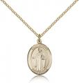  St. Justin Medal - 14K Gold Filled - 3 Sizes 