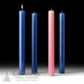  Advent Candle Set 1.5" x 12"  51% BEESWAX (SARUM BLUE/ROSE) 