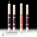  Advent Candle Set Artisan 51% BEESWAX (PURPLE / ROSE) 