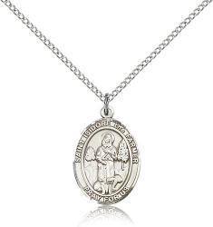  St. Isidore the Farmer Medal - Sterling Silver - 3 Sizes 