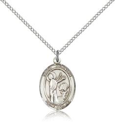  St. Kenneth Medal - Sterling Silver - 3 Sizes 