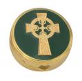  Pyx, Celtic Cross and Green Enamel 