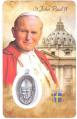  Prayer Card Pope Saint John Paul II with Medal 