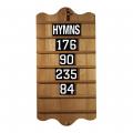  Hymn Board Wall Mounted with Numbers 