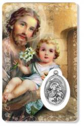  PRAYER CARD ST. JOSEPH WITH MEDAL 