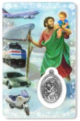  PRAYER CARD ST. CHRISTOPHER WITH MEDAL 