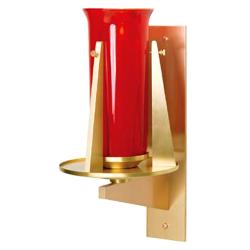 Sanctuary Lamp, Wall/Bracket, Satin or Bright Polished Brass 
