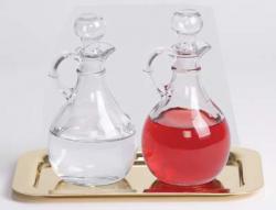  Cruet Set with Stainless Steel Tray 