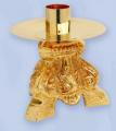  Candlestick, Altar, Gold Plated 