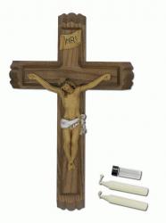  Crucifix Sick Call Walnut 13 inches (Special Order) 
