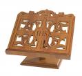  Bible, Missal Stand Carved Wood HIS 