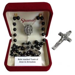  Rosary Black with Relic 