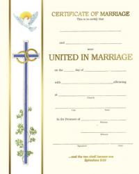 Certificate Marriage Banner 50/box (SPECIAL ORDER) 
