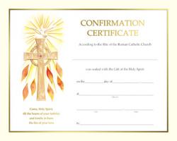  Confirmation Certificate 50/box (LIMITED SUPPLIES) 