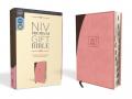  Niv, Premium Gift Bible, Leathersoft, Pink/Brown, Red Letter Edition, Indexed, Comfort Print 