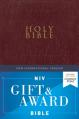  Niv, Gift and Award Bible, Leather-Look, Burgundy, Red Letter Edition, Comfort Print 