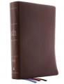  The NKJV, Open Bible, Genuine Leather, Brown, Red Letter Edition, Comfort Print: Complete Reference System 