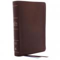  The Kjv, Open Bible, Genuine Leather, Brown, Red Letter Edition, Comfort Print: Complete Reference System 
