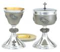  Chalice and Well Paten, Silver, Grape Design 