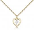  Pendant Cross Heart 1/2 inch 