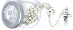  Rosary White with Chalice Centerpiece 