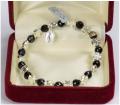  Bracelet Black and Silver Rosary Bracelet 