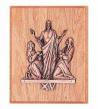  Stations of the Cross, 1-14, Mounted on Wood, Bronze or Gold Plated 