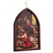  Stations of The Cross Wood Plaque Set of 14 inch scale 