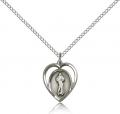  DIVINE MERCY Pendant Sterling 5/8 inch 