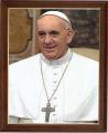  Pope Francis Formal Portrait with Fruitwood Frame 13 x 16" (ONLY 1 LEFT) 