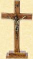  CRUCIFIX STANDING OLIVE WOOD 10.5 inch 