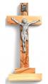  CRUCIFIX STANDING OLIVE WOOD 10 inch 