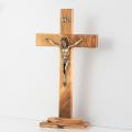  CRUCIFIX STANDING OLIVE WOOD 5 inch 