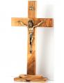  CRUCIFIX STANDING OLIVE WOOD  7 inch 