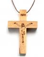  Pendant Crucifix Olive Wood on Rope 