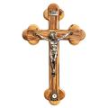  Crucifix Olive Wood 7.5 inch with Nativity Relic 