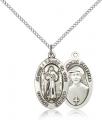  DIVINE MERCY Pendant Sterling 7/8 inch 