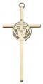  Children's Cross First Communion 6 inch Gold & Brass 