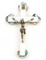  CRUCIFIX MOTHER OF PEARL SCALLOPED 5 inch 
