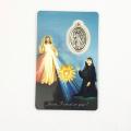  Prayer Card Divine Mercy with Medal 